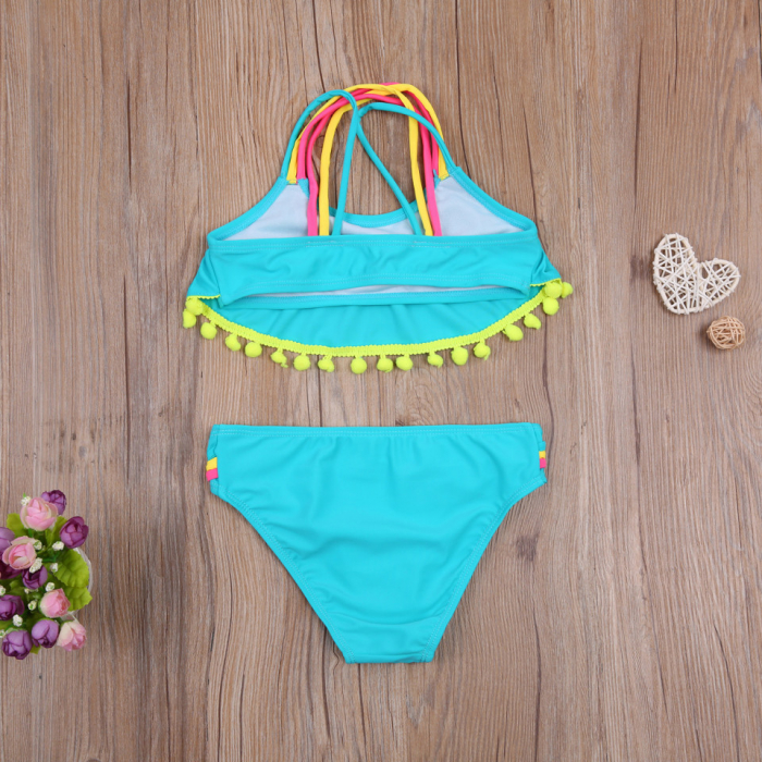 Costum de baie cu ciucuri din 2 piese - imagine produs HeiBebe.ro [3]