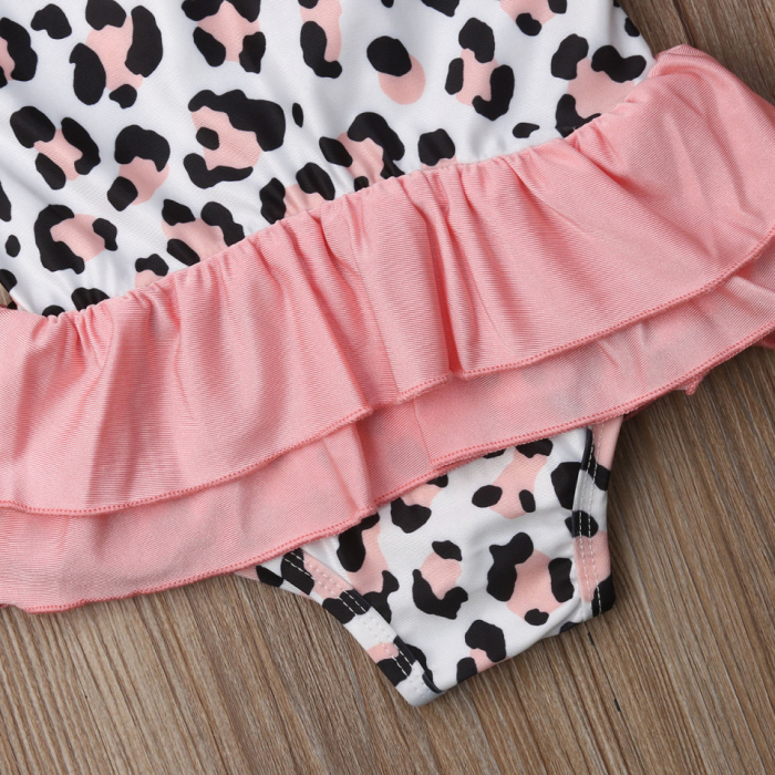 Costum de baie leopard roz cu volan - imagine produs HeiBebe.ro [6]