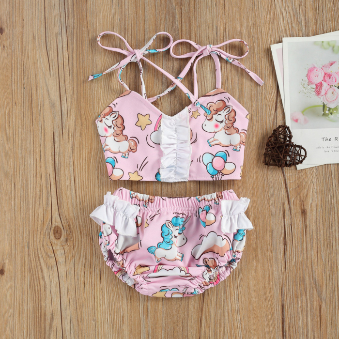 Costum de baie unicorni din 2 piese - imagine produs HeiBebe.ro [3]