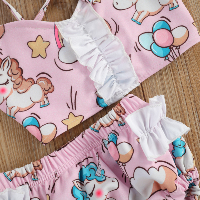 Costum de baie unicorni din 2 piese - imagine produs HeiBebe.ro [2]