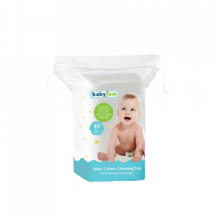 Dischete din bumbac 60 buc babyjem cleaning pad - imagine produs HeiBebe.ro [1]