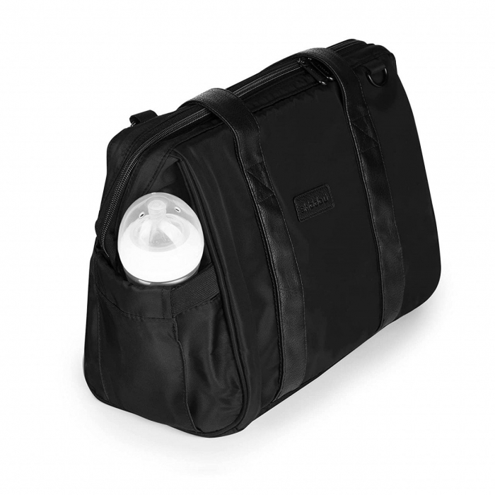 Geanta multifunctionala pentru parinti skiddou inger, onyz leather, negru - imagine produs HeiBebe.ro [6]