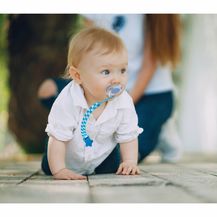 Lantisor pentru suzeta din material textil babyjem bear - imagine produs HeiBebe.ro [3]