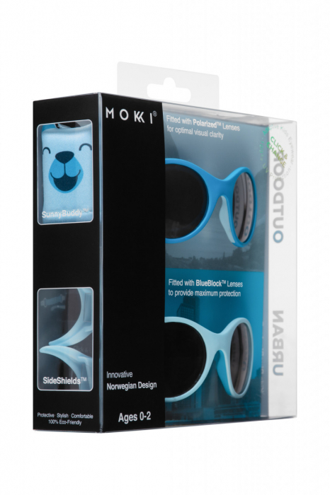 Ochelari de soare pentru copii mokki click & change, protectie uv, bleu, 0-2 ani, set 2 perechi - imagine produs HeiBebe.ro [4]