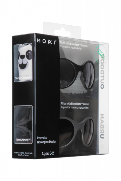 Ochelari de soare pentru copii mokki click & change, protectie uv, negru, 0-2 ani, set 2 perechi - imagine produs HeiBebe.ro [3]