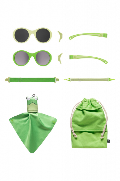 Ochelari de soare pentru copii mokki click & change, protectie uv, verde, 0-2 ani, set 2 perechi - imagine produs HeiBebe.ro [1]