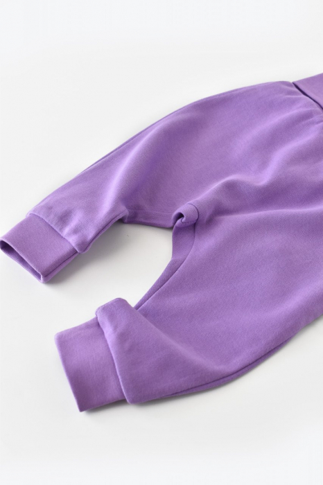 Pantaloni bebe unisex din bumbac organic mov babycosy - imagine produs HeiBebe.ro [4]