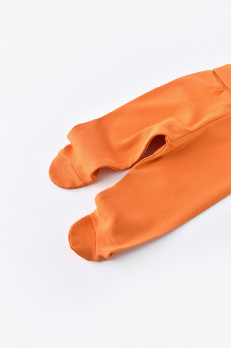 Pantaloni cu botosei - bumbac organic portocaliu babycosy - imagine produs HeiBebe.ro [2]