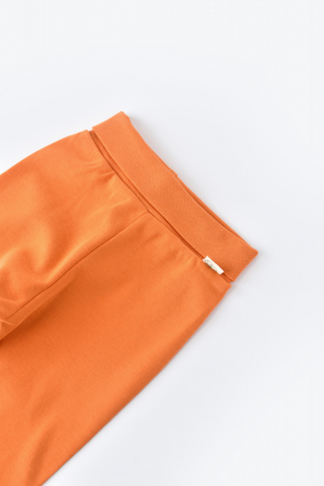 Pantaloni cu botosei - bumbac organic portocaliu babycosy - imagine produs HeiBebe.ro [3]