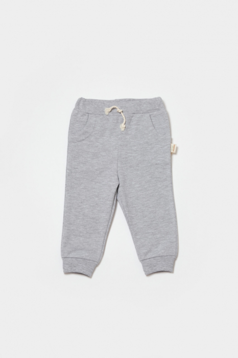 Pantaloni lungi, two thread, 100%bumbac organic - gri, babycosy - imagine produs HeiBebe.ro [3]