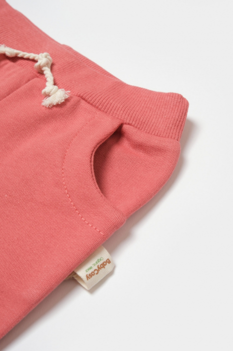 Pantaloni lungi, two thread, 100%bumbac organic - rose, babycosy - imagine produs HeiBebe.ro [5]