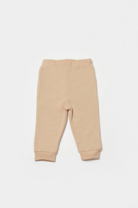 Pantaloni lungi, two thread, 100%bumbac organic - stone, babycosy - imagine produs HeiBebe.ro [2]