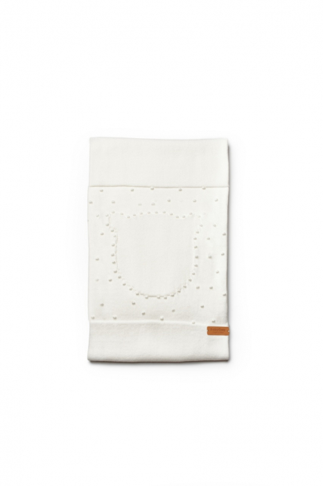 Paturica cu ursulet pentru nou nascut, 100% bumbac organic, teddybear, babycosy, ecru - imagine produs HeiBebe.ro [2]