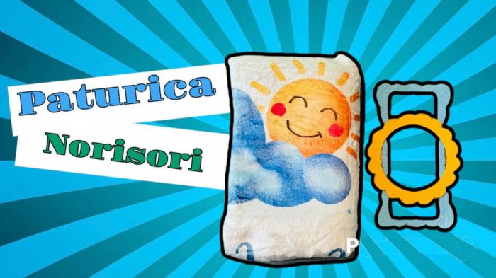 Paturica milestone plusata pentru fotografii memorabile norisori cu 2 rame colorate - imagine produs HeiBebe.ro [4]