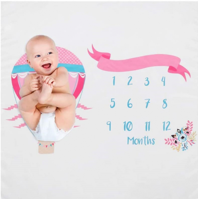 Paturica milestone subtire pentru fotografii memorabile balon - imagine produs HeiBebe.ro [4]
