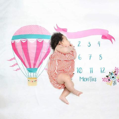 Paturica milestone subtire pentru fotografii memorabile balon - imagine produs HeiBebe.ro [5]