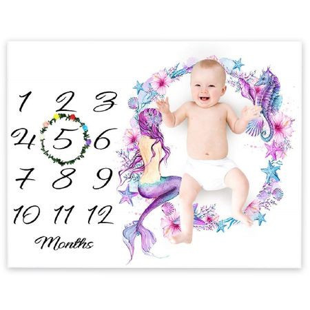 Paturica milestone subtire pentru fotografii memorabile sirena - imagine produs HeiBebe.ro [4]