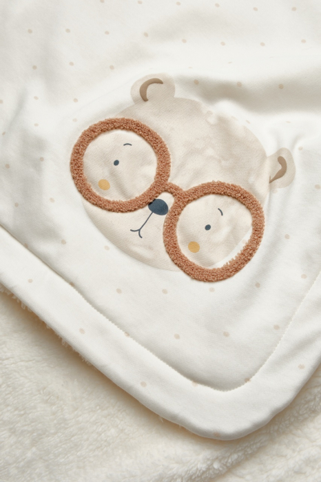 Paturica pentru nou nascut, 100% bumbac organic, teddybear, babycosy - imagine produs HeiBebe.ro [4]