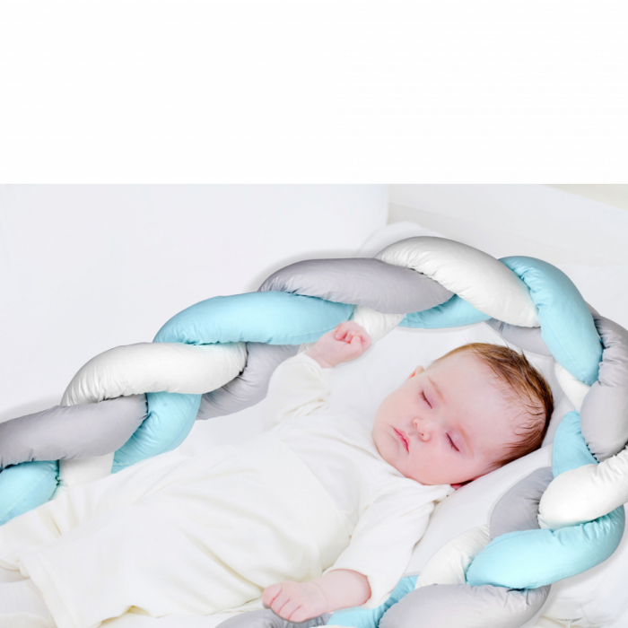 Protectie laterala bumper impletit babyjem - imagine produs HeiBebe.ro [5]