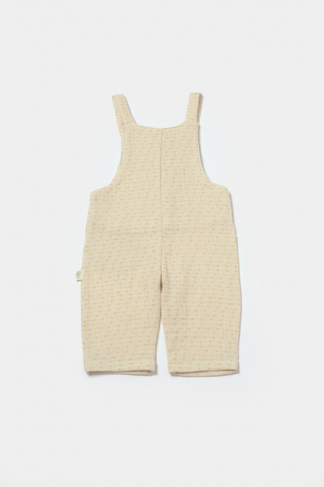 Salopeta cu bretele si buzunar, 100% bumbac - stone, babycosy - imagine produs HeiBebe.ro [4]