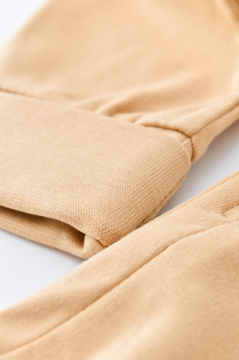 Salopeta cu fermoar cu maneca lunga si pantaloni lungi - 100%bumbac organic - mustar, babycosy - imagine produs HeiBebe.ro [5]