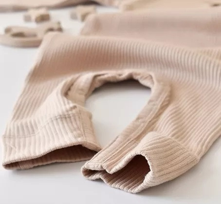 Salopeta cu maneca lunga si pantaloni lungi din bumbac organic si modal - blush babycosy - imagine produs HeiBebe.ro [3]
