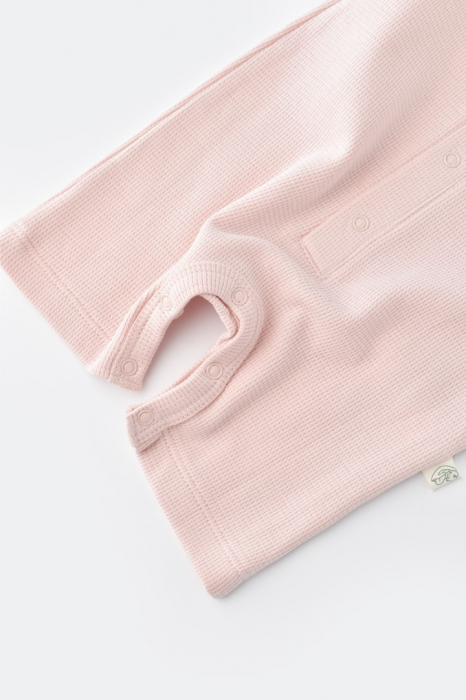 Salopeta cu pantaloni scurti - 100% bumbac organic - roz, babycosy - imagine produs HeiBebe.ro [5]
