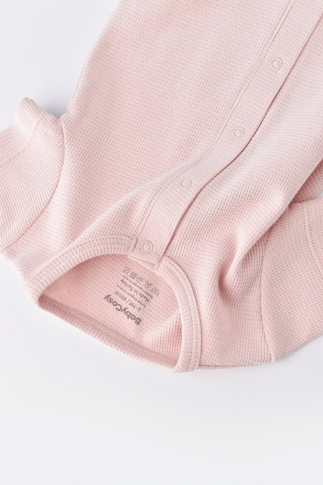 Salopeta cu pantaloni scurti - 100% bumbac organic - roz, babycosy - imagine produs HeiBebe.ro [7]