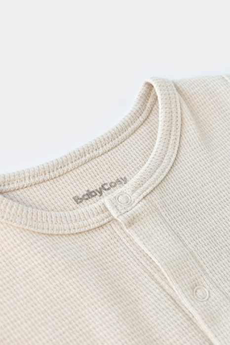 Salopeta fara maneci si pantaloni scurti - 100% bumbac organic - stone, babycosy - imagine produs HeiBebe.ro [4]