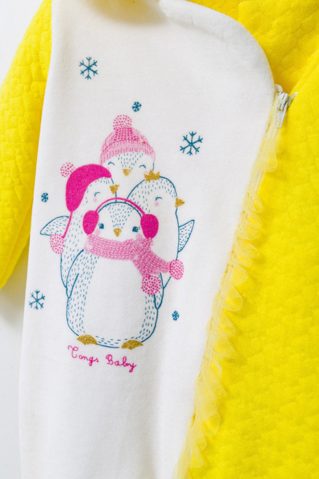 Salopeta pentru bebelusi de iarna pinguins, tongs baby - imagine produs HeiBebe.ro [2]