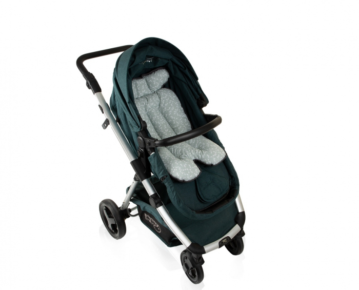 Saltea cu doua fete pentru carucior si scaun de masa babyjem verde - imagine produs HeiBebe.ro [2]