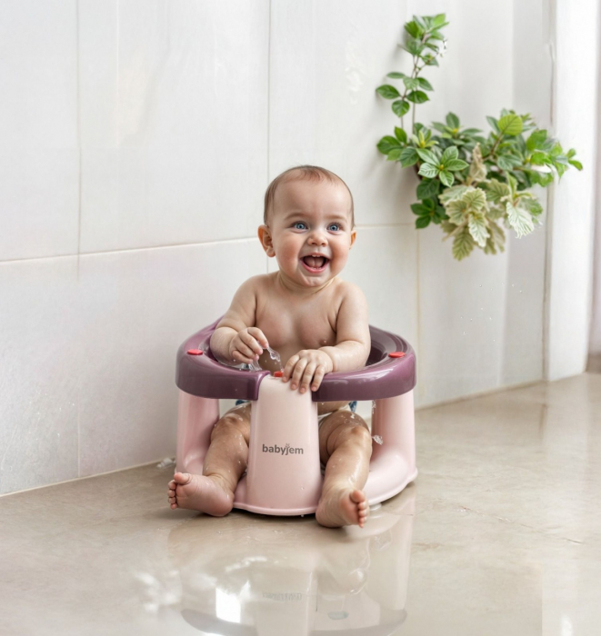 Scaun de baie bebelusi bath and feeding babyjem, mov - imagine produs HeiBebe.ro [4]