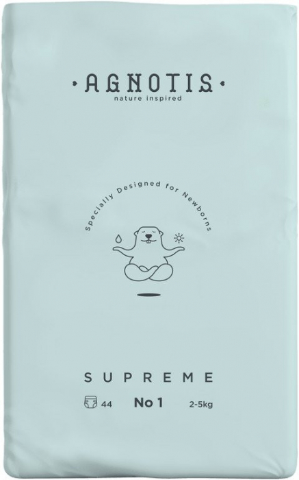 Scutece hipoalergenice supreme agnotis, marimea nr.1, 2-5 kg, 44 bucati - imagine produs HeiBebe.ro [2]