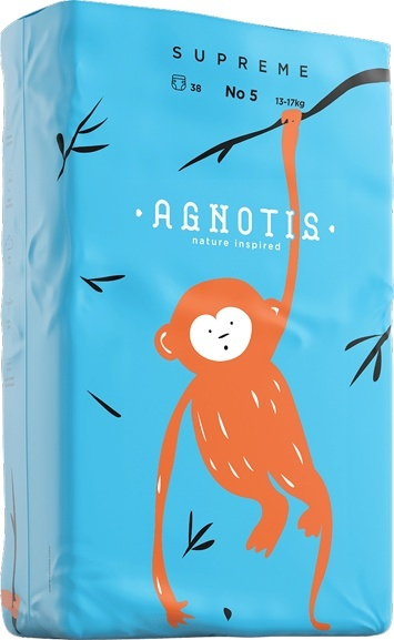 Scutece hipoalergenice supreme agnotis, marimea nr. 5, 13-17 kg, 38 bucati - imagine produs HeiBebe.ro [1]