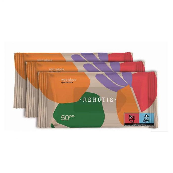 Servetele umede hipoalergenice pentru bebelusi si copii agnotis, 3 pachete x 50 buc - imagine produs HeiBebe.ro [1]