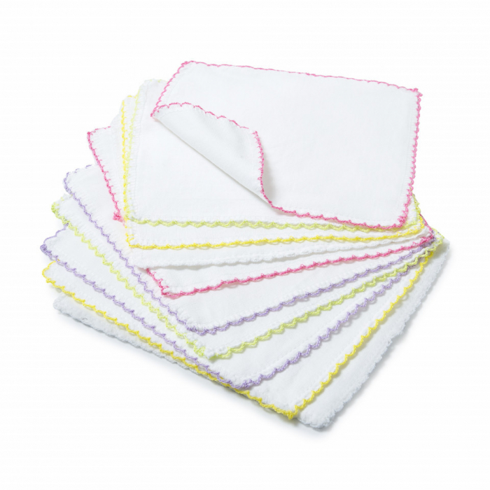 Set 10 batistute babyjem din bumbac pentru copii 20x20 cm - imagine produs HeiBebe.ro [2]