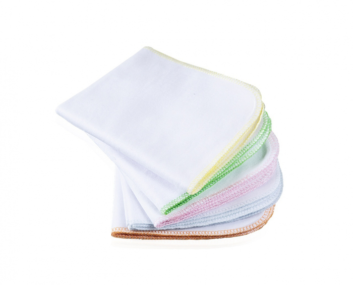 Set 10 batistute babyjem din bumbac pentru copii 28x28 cm - imagine produs HeiBebe.ro [1]