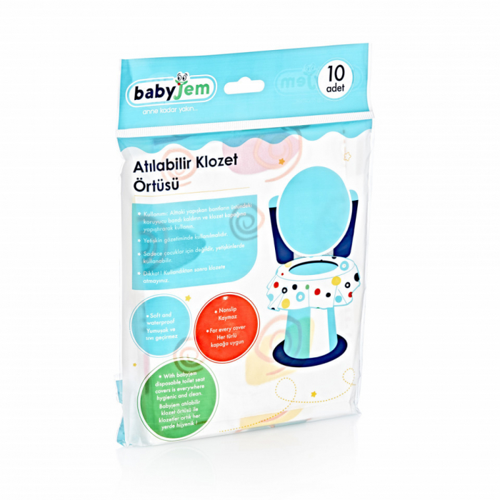 Set 10 protectii igienice de unica folosinta pentru colac toaleta babyjem - imagine produs HeiBebe.ro [2]