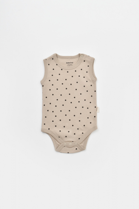Set 2 body-uri fara maneci bebe unisex girafa, babycosy, 100% bumbac organic - imagine produs HeiBebe.ro [3]