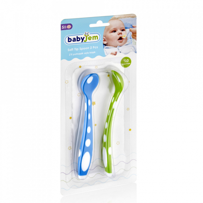 Set 2 lingurite din silicon babyjem soft spoon - imagine produs HeiBebe.ro [2]