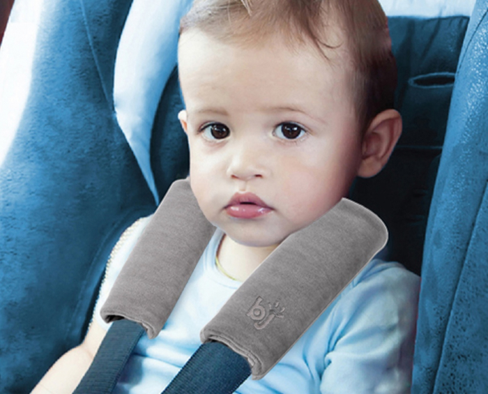 Set 2 protectii pentru centura de siguranta, babyjem, gri - imagine produs HeiBebe.ro [2]