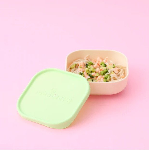 Set 3 boluri pentru hrana bebelusi miniware snack bowl, 100% din materiale naturale biodegradabile, aqua+grey+keylime - imagine produs HeiBebe.ro [2]