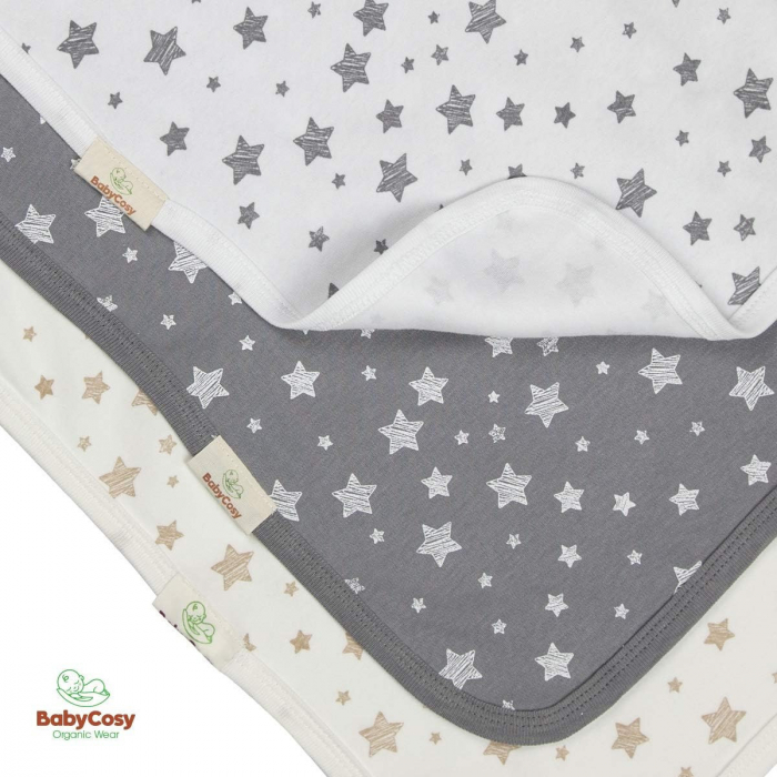 Set 3 prosopele, bumbac organic 100%, 30x40cm, babycosy - imagine produs HeiBebe.ro [3]