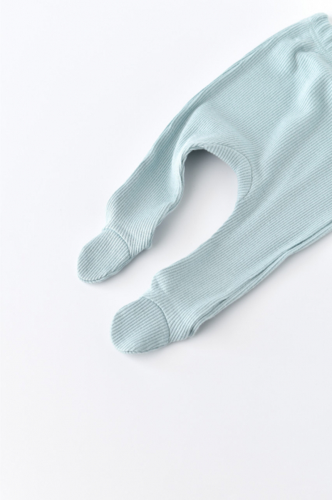 Set 4 piese: bluza, pantaloni, caciulita si manusi din bumbac organic si modal - mint, babycosy - imagine produs HeiBebe.ro [12]