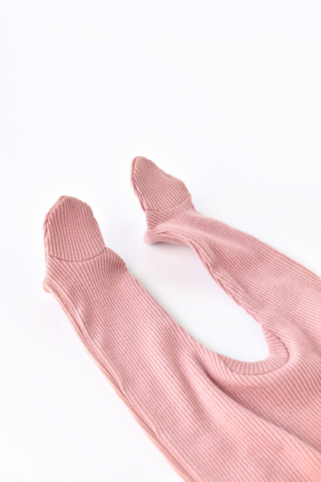 Set 4 piese: bluza, pantaloni, caciulita si manusi din bumbac organic si modal - rose, babycosy - imagine produs HeiBebe.ro [7]