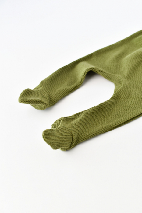 Set 4 piese: bluza, pantaloni, caciulita si manusi din bumbac organic si modal - verde, babycosy - imagine produs HeiBebe.ro [5]