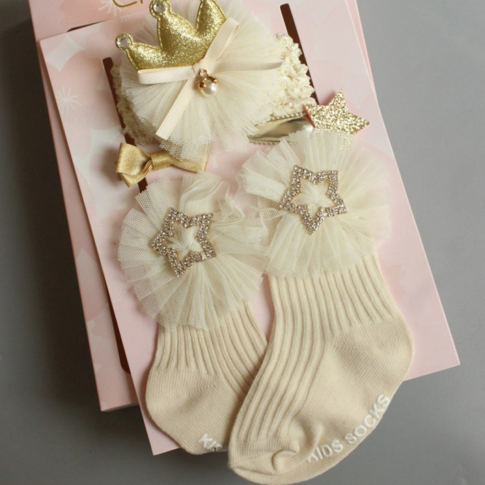 Set 4 piese - sosete cu accesorii - imagine produs HeiBebe.ro [4]