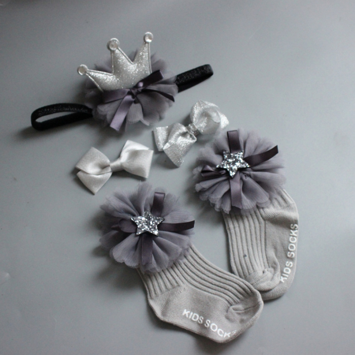 Set 4 piese - sosete cu accesorii - imagine produs HeiBebe.ro [5]
