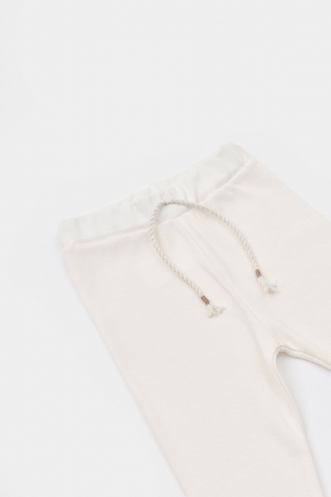 Set bluzita cu maneca lunga si pantaloni lungi cu buline girafa, babycosy, 100% bumbac organic, mink - imagine produs HeiBebe.ro [5]