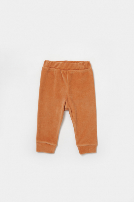 Set bluzita si pantaloni elefant, 80%bumbac organic si 20% poliester - caramiziu, babycosy - imagine produs HeiBebe.ro [5]